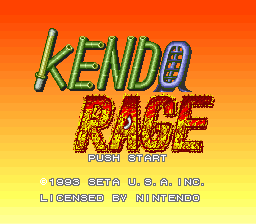 Kendo Rage Title Screen